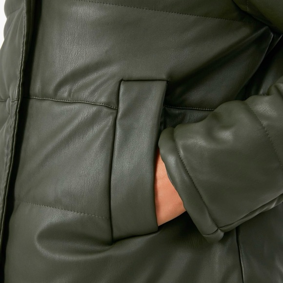 POMANDER PLACE Olive Faux Leather Ralph Jacket from TUCKERNUCK - Picture 8 of 9